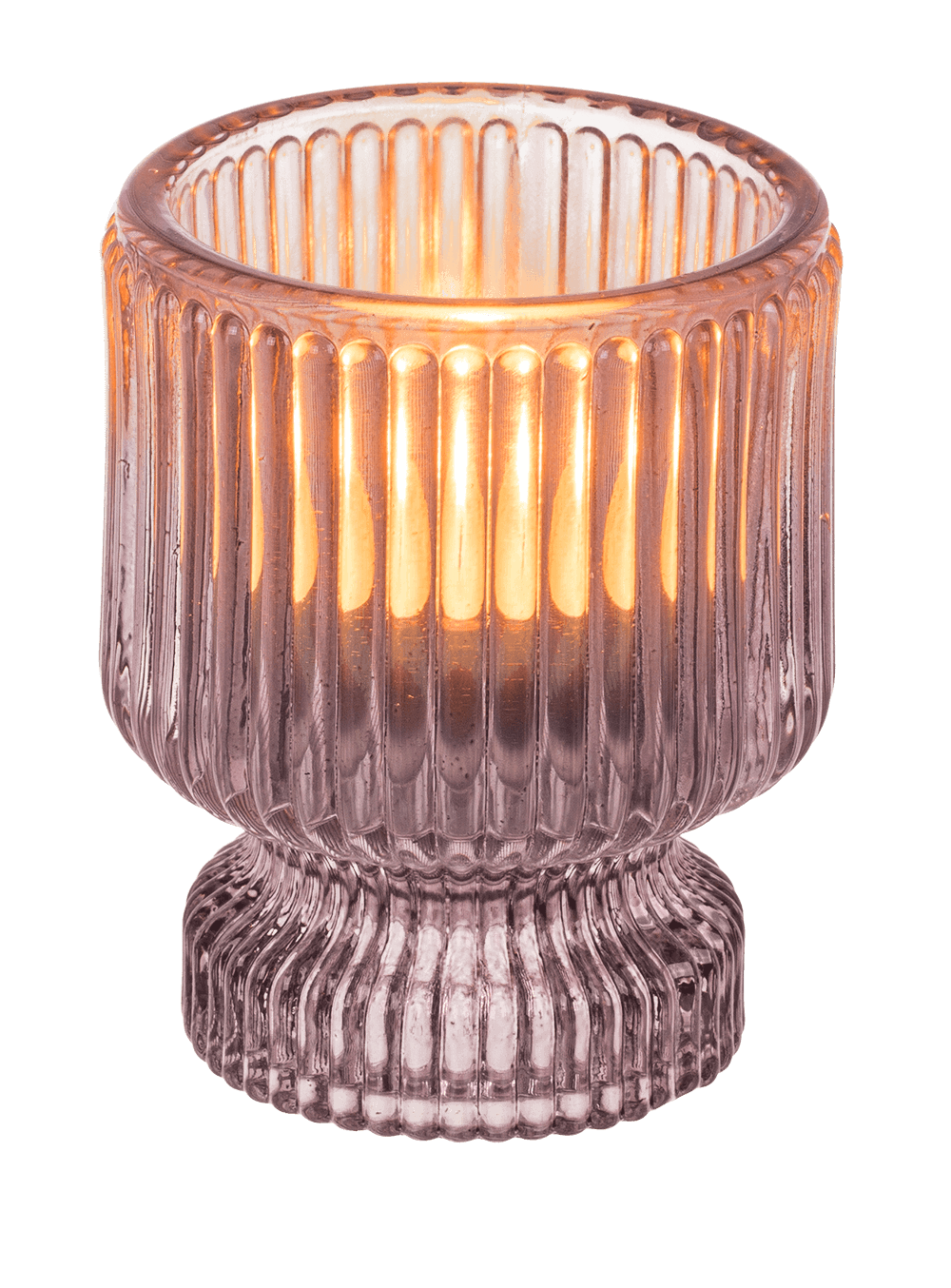 Glass tea light/candle holder, 2 in 1,