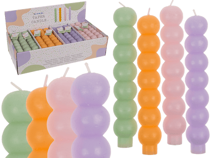 Taper candle. Bubble, pastel,