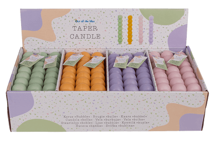 Taper candle. Bubble, pastel,
