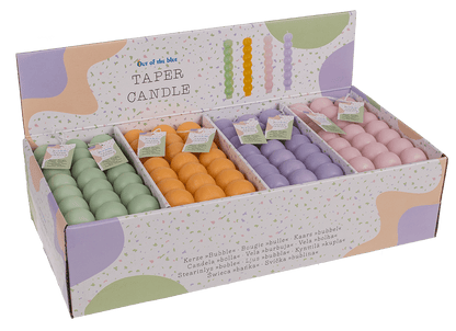 Taper candle. Bubble, pastel,