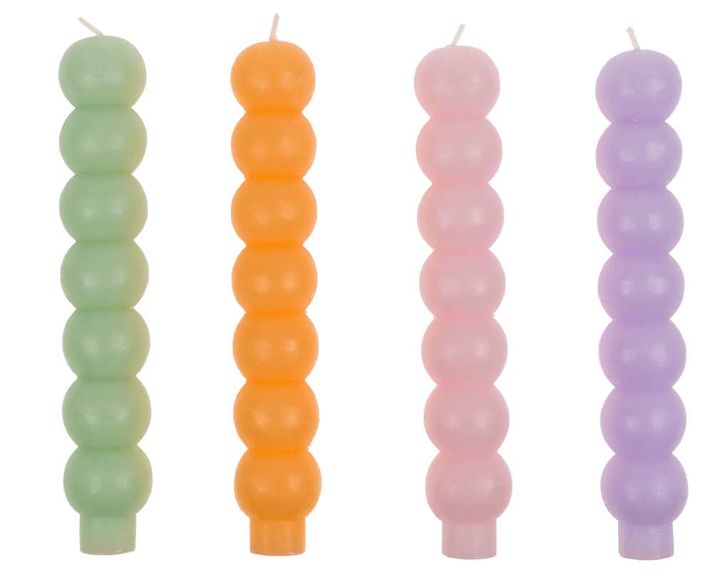Taper candle. Bubble, pastel,