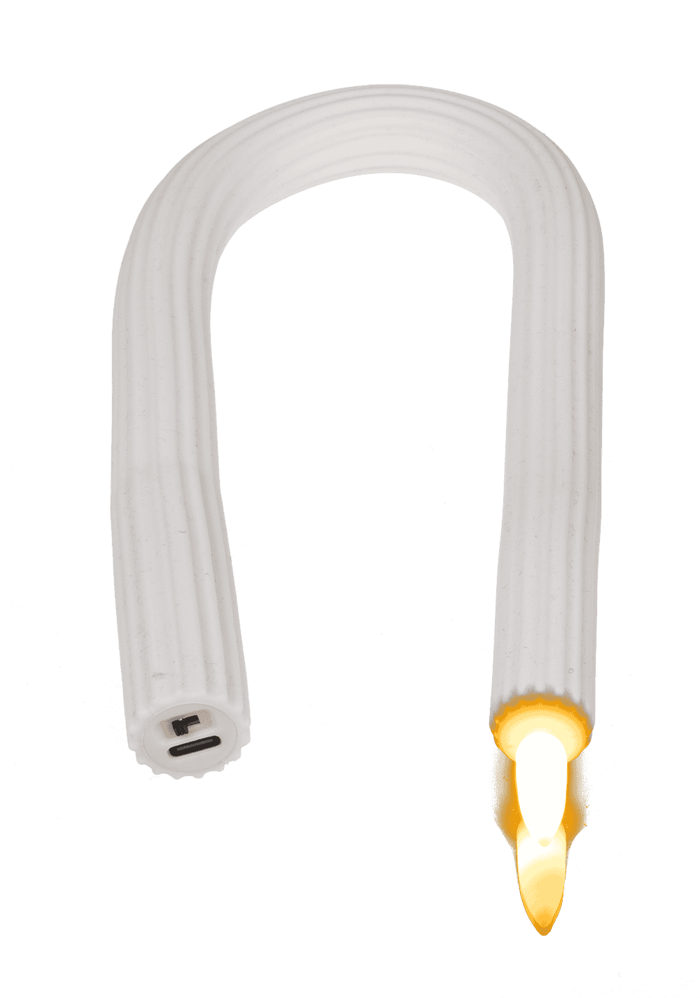 White flexibel LED stick candle made of silicone,