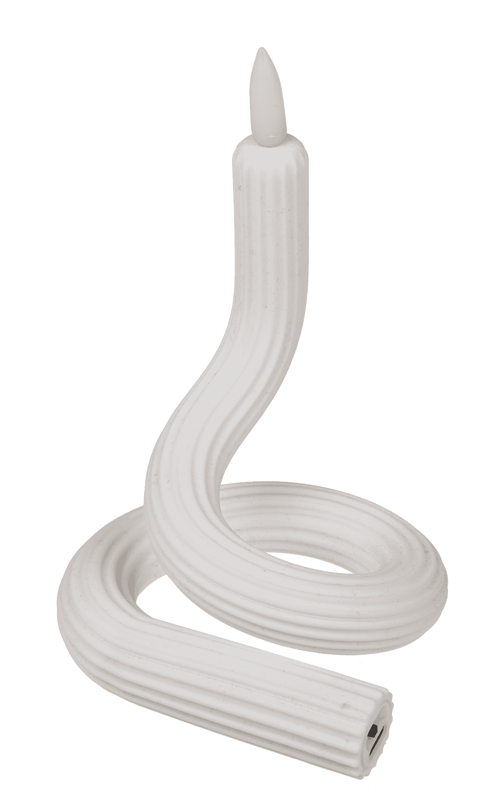 White flexibel LED stick candle made of silicone,