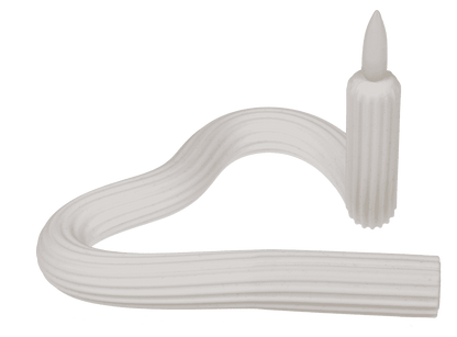 White flexibel LED stick candle made of silicone,