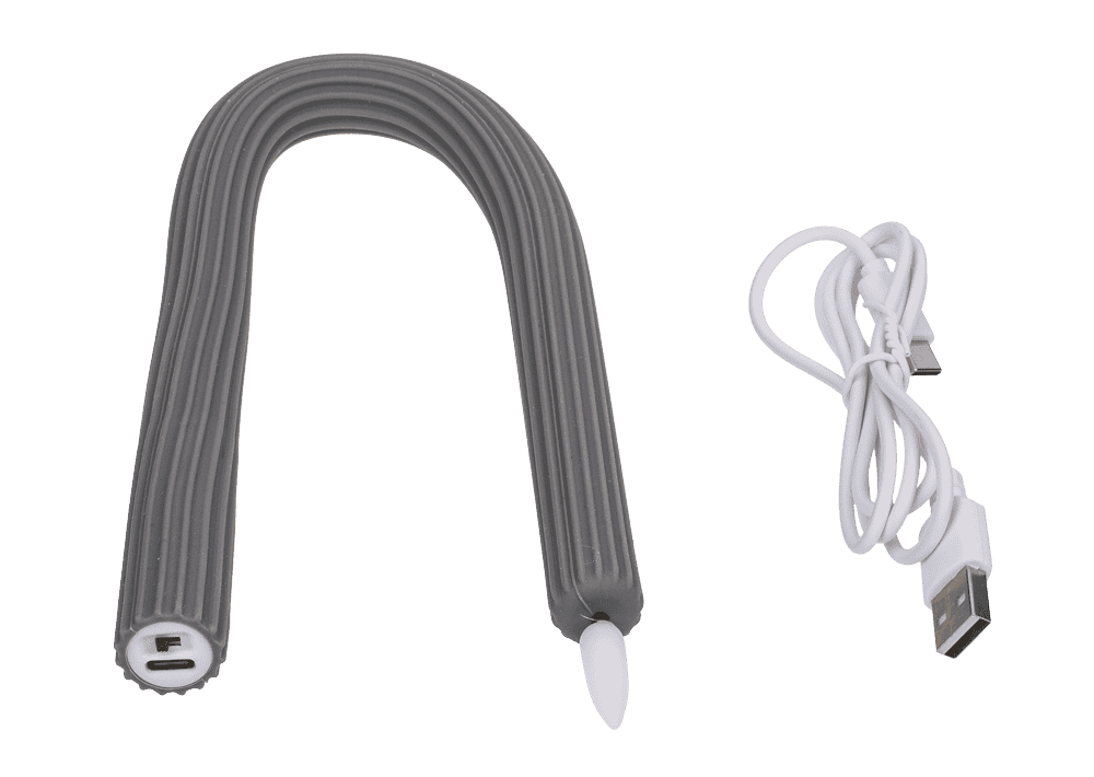 Grey flexibel LED stick candle made of silicone,