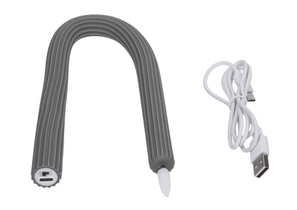 Grey flexibel LED stick candle made of silicone,