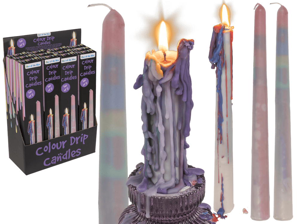 Stick drip candle, 26 x 2 cm,