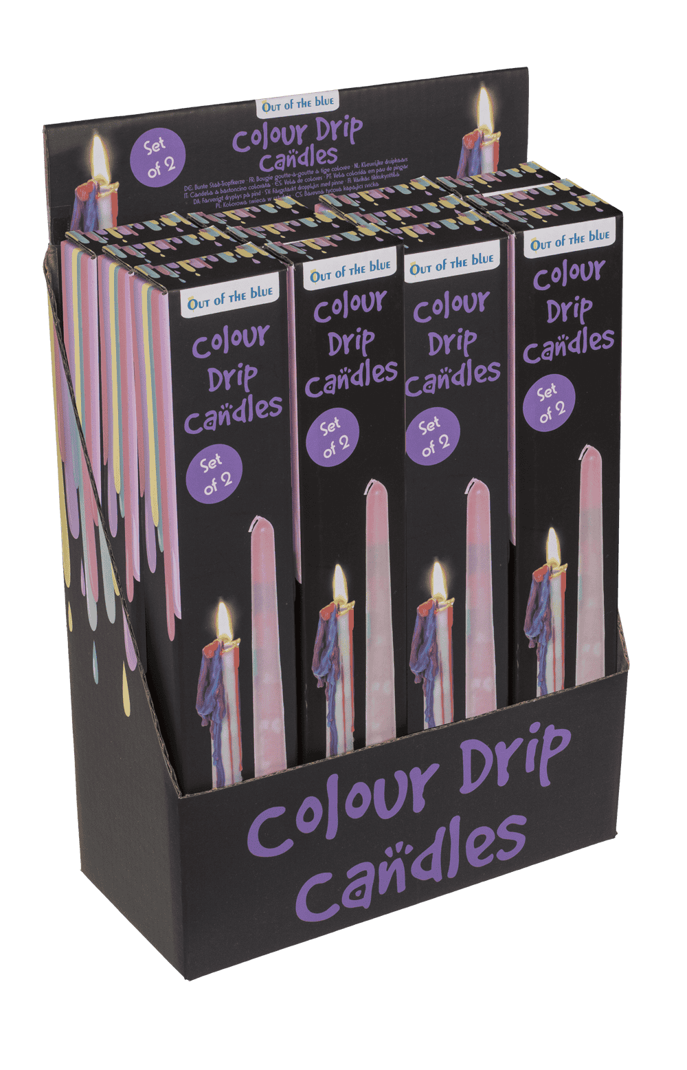 Stick drip candle, 26 x 2 cm,