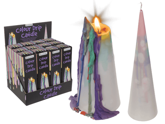 Cone drip candle, 20 x 5,5 cm,