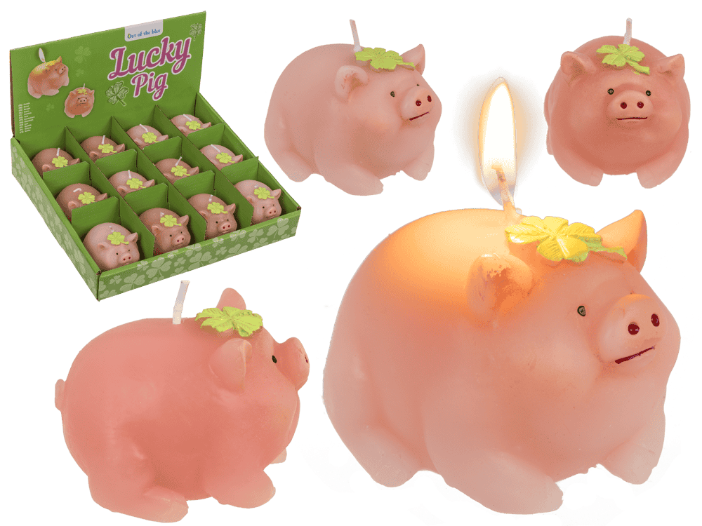 Bougie, Cochon avec trèfle,