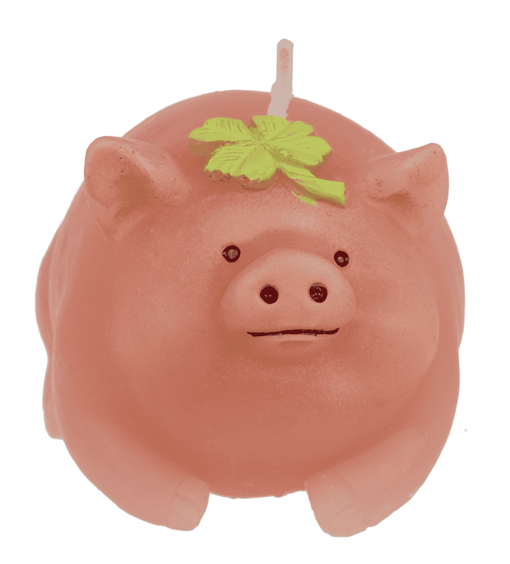 Bougie, Cochon avec trèfle,