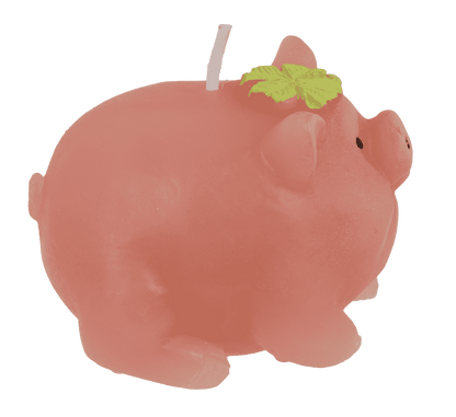Bougie, Cochon avec trèfle,