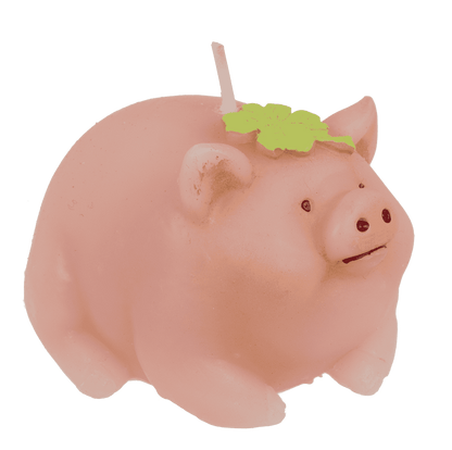 Bougie, Cochon avec trèfle,