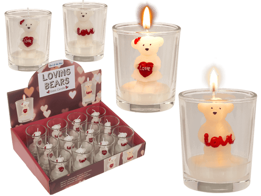 Bougie dans verre, Ours d'amour,