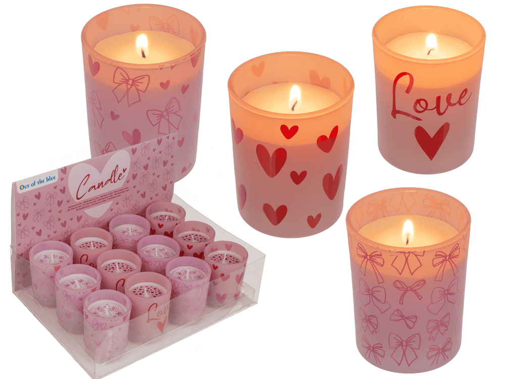 Candle in glass, Love,