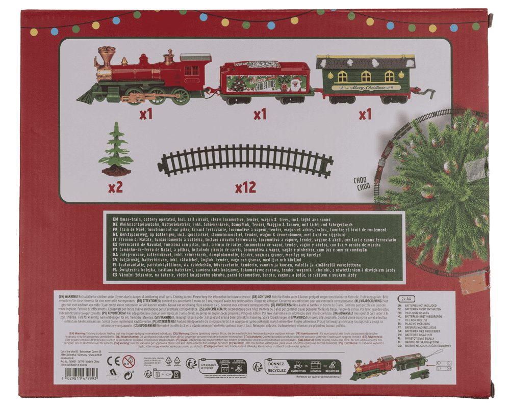 Xmas-train, Incl. rail circuit,