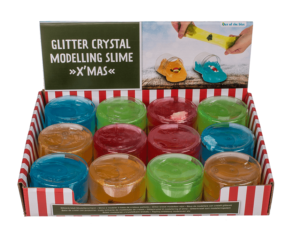 Glitter crystal modelling slime, Xmas, 130 g,