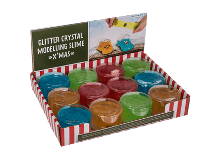 Glitter crystal modelling slime, Xmas, 130 g,