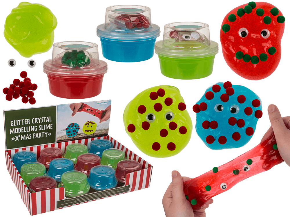 Glitter crystal modelling slime, Xmas Party,