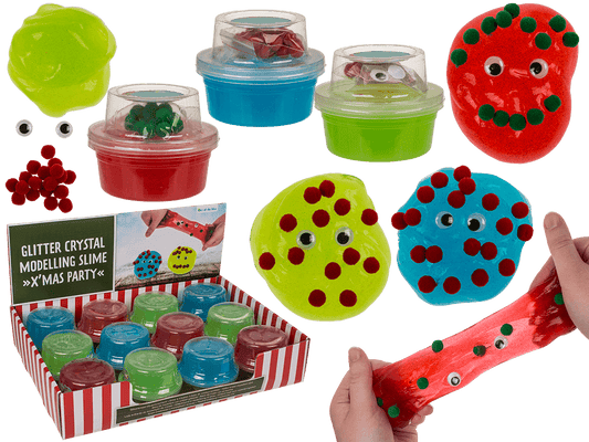 Glitter crystal modelling slime, Xmas Party,