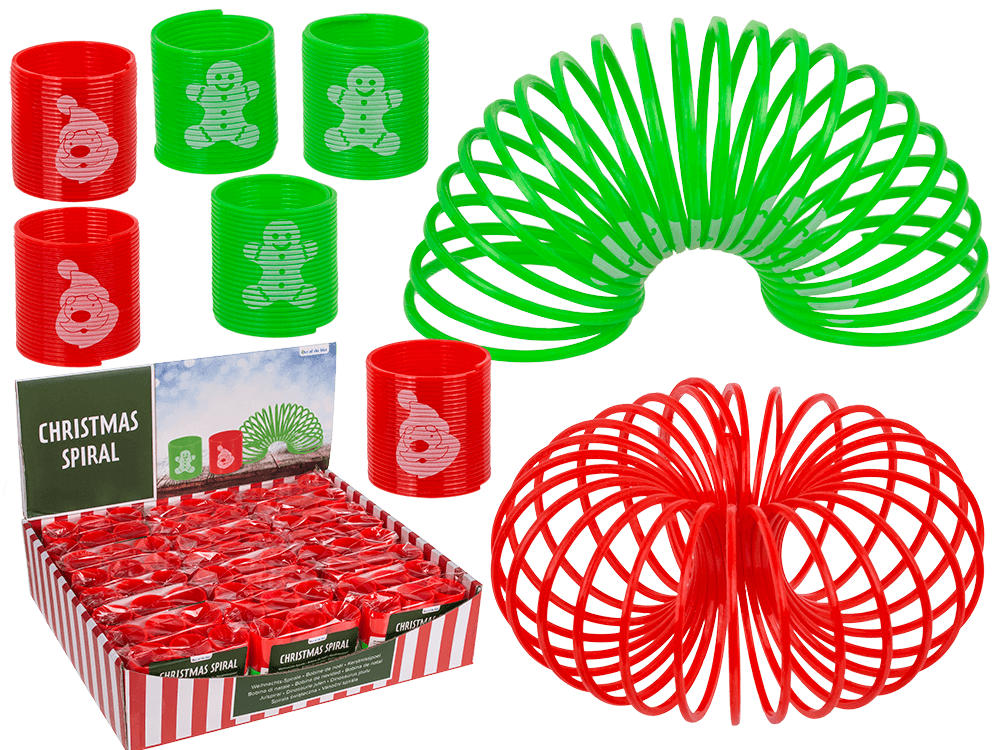 Christmas spiral, 3 x 3 cm, set of 6,