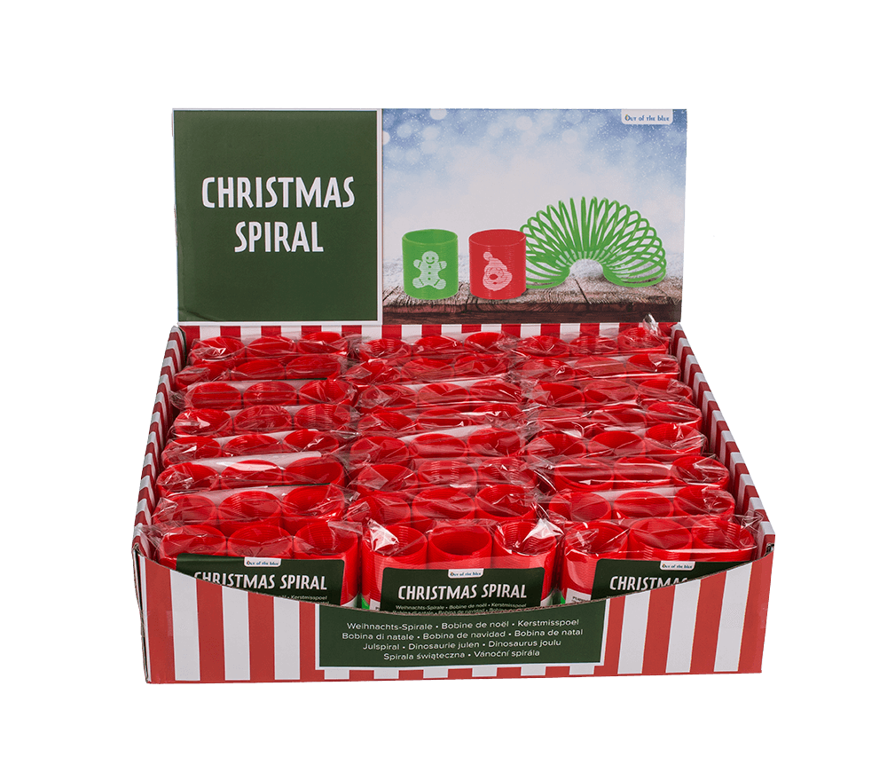 Christmas spiral, 3 x 3 cm, set of 6,