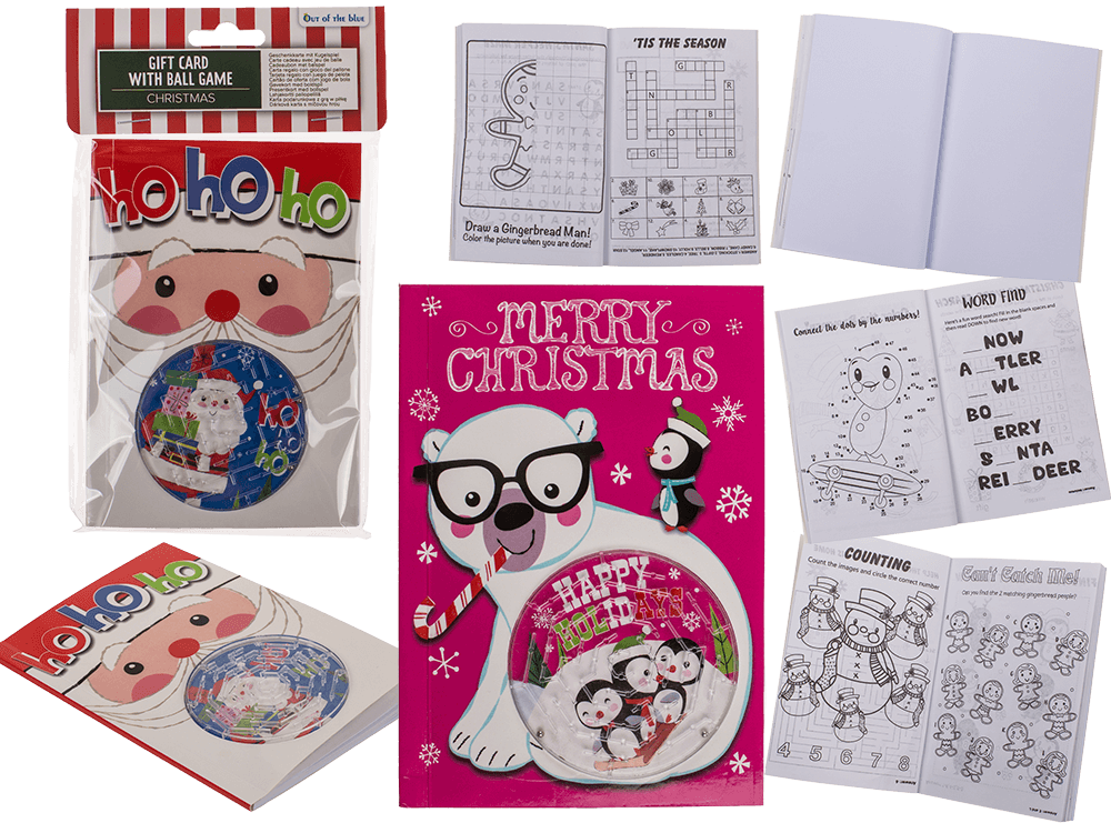 Gift card with ball game , Xmas,