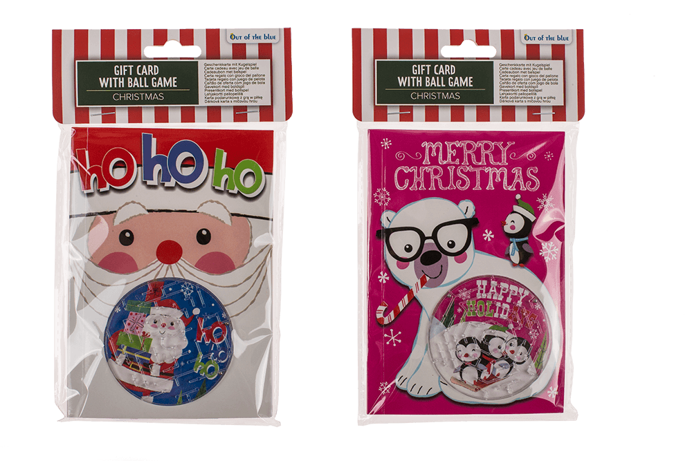 Gift card with ball game , Xmas,