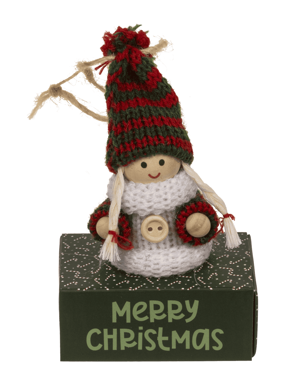 Wooden figurine with fabric cover,