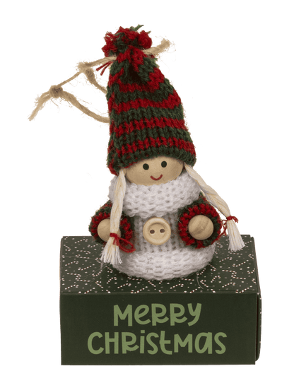 Wooden figurine with fabric cover,