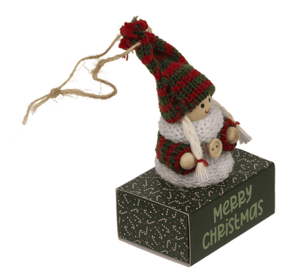 Wooden figurine with fabric cover,