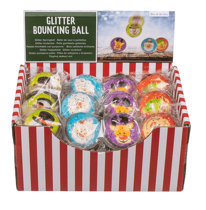 Glitter bouncing  ball, Joyful Xmas Jumpers, 4 cm,