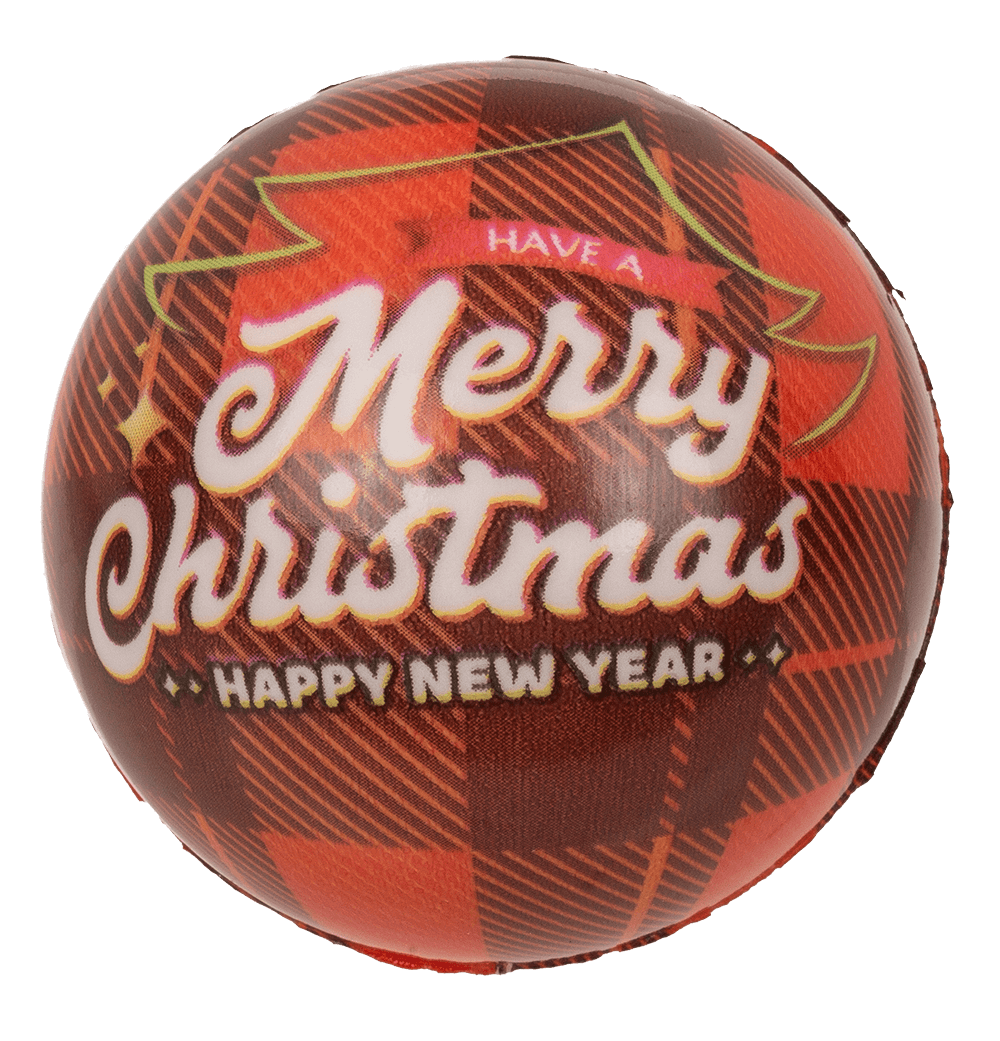 Squeeze ball, Santa's Crew, 6 cm, 4 assorted,