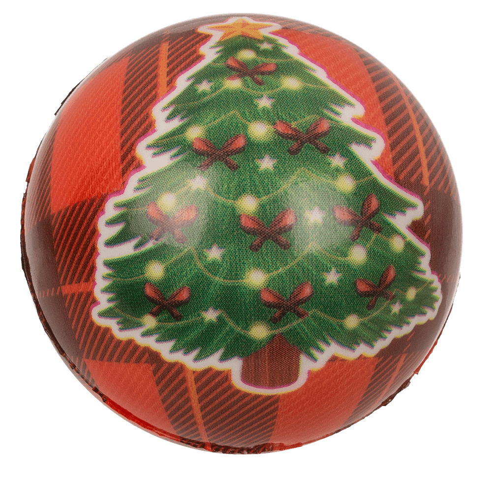 Squeeze ball, Santa's Crew, 6 cm, 4 assorted,