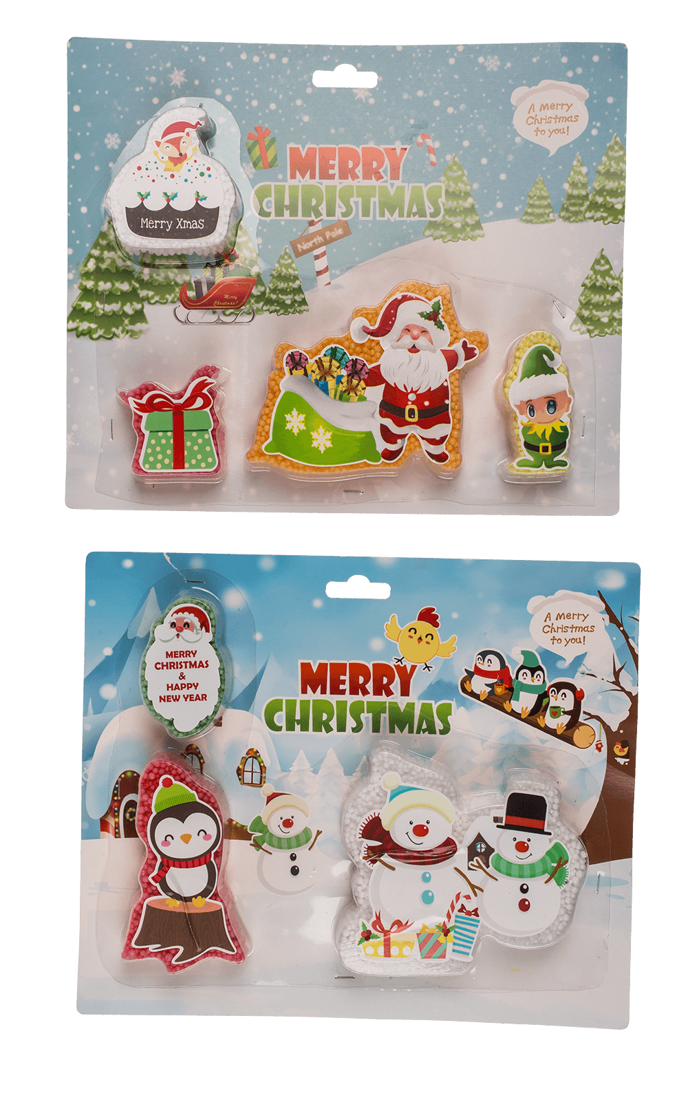 Christmas foam putty, set of 4,