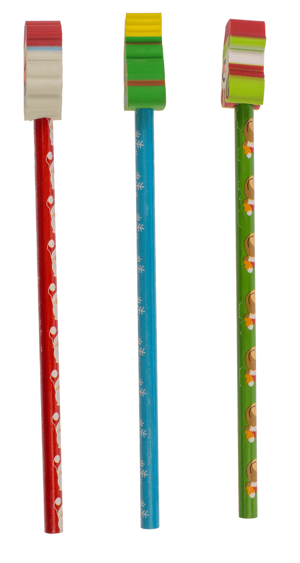 Christmas pencils with eraser,