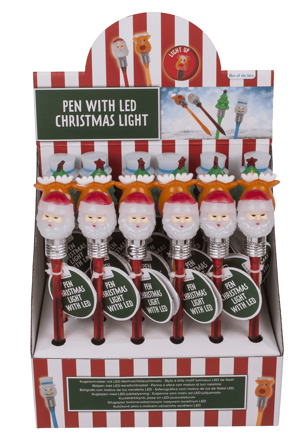 Pen with LED Christmas light motif,