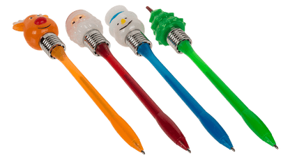 Pen with LED Christmas light motif,