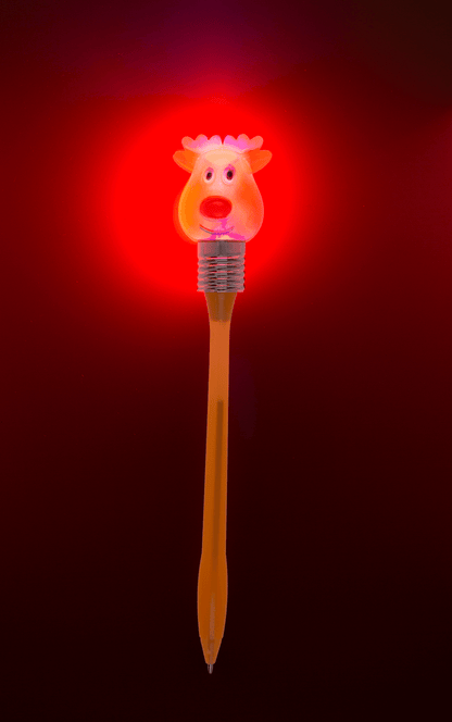 Pen with LED Christmas light motif,