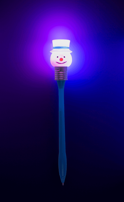 Pen with LED Christmas light motif,