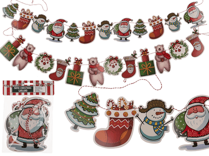 Paper Christmas garlands, motifs 26 x 17cm,