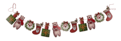 Paper Christmas garlands, motifs 26 x 17cm,