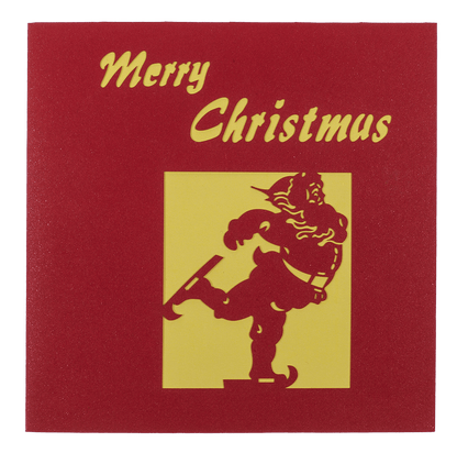 Christmas greeting cards with fold-out silhouette