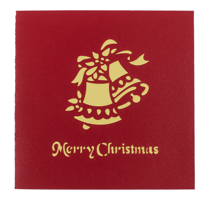 Christmas greeting cards with fold-out silhouette