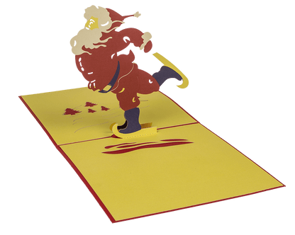 Christmas greeting cards with fold-out silhouette