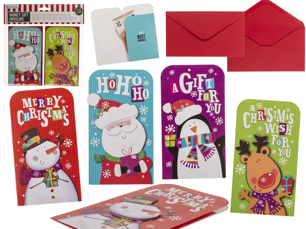 Money gift couvert with envelope, 16x9cm, set of 2