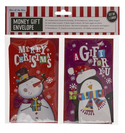 Money gift couvert with envelope, 16x9cm, set of 2
