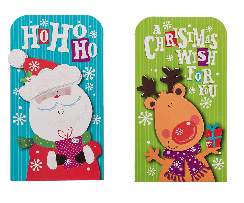 Money gift couvert with envelope, 16x9cm, set of 2