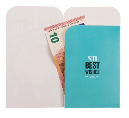 Money gift couvert with envelope, 16x9cm, set of 2