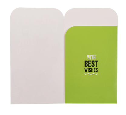 Money gift couvert with envelope, 16x9cm, set of 2